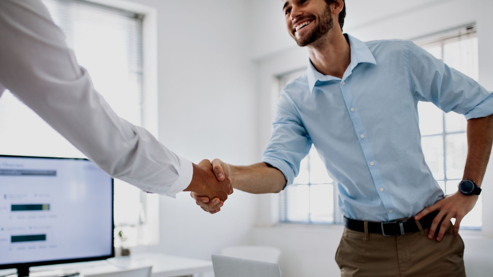 Two men shaking hands